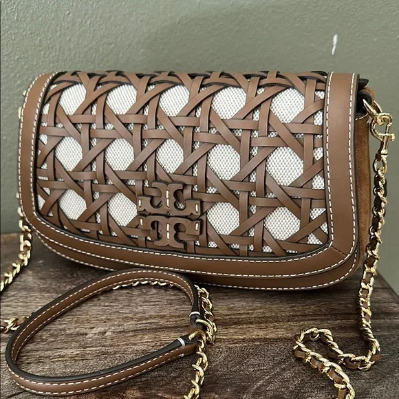 Tory Burch Britten Convertible Crossbody, Moose - Picture 3 of 5